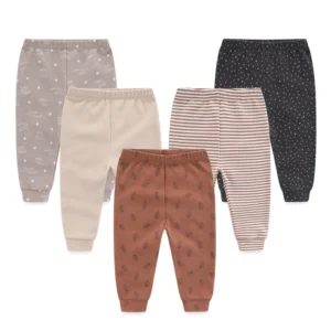 Legging bébé lot de 5 coton tons terre et neutres