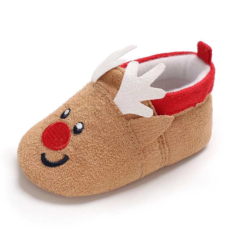 Chaussure bébé motif renne pour hiver