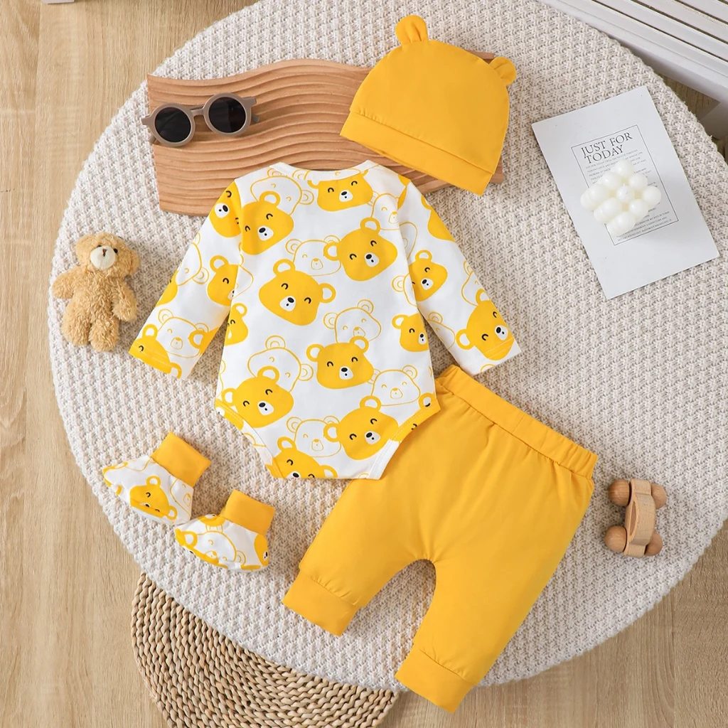 tenue cinq pièces ours garçon 0 à 9 mois