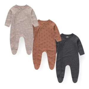 Grenouillère bébé lot 3 tons terre automne hiver