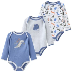 Body bébé avec motifs dinosaures en coton doux
