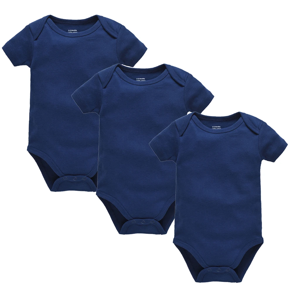 Body bébé lot de 3 bleu nuit manches courtes