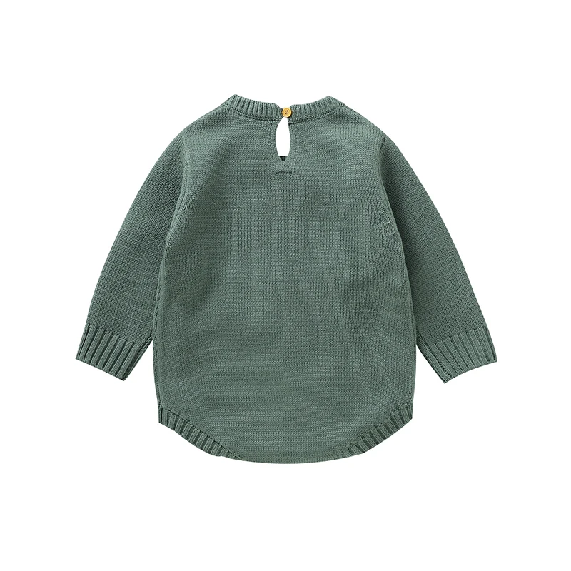 Vêtement doux pour bébé motif sapin hiver vert