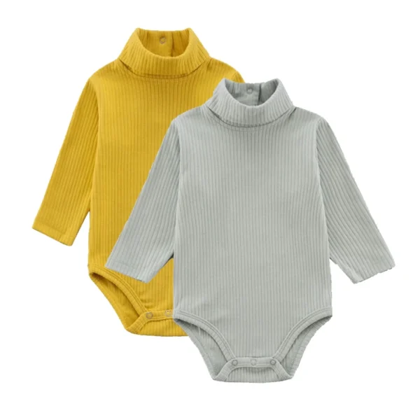 Body bébé moutarde vert sauge manches longues