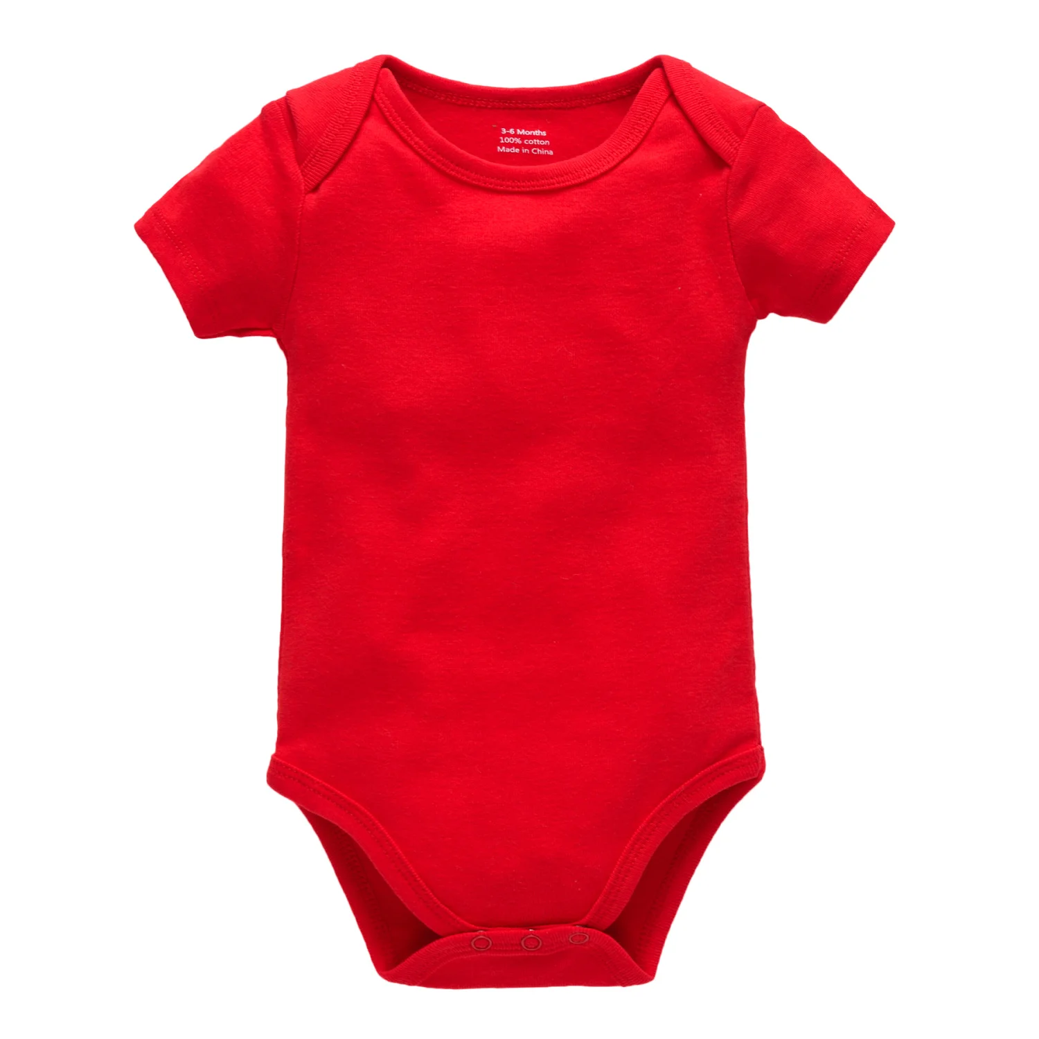 Body bébé rouge vif coton cosy manches courtes