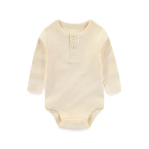 Body bébé beige maille côtelée confort