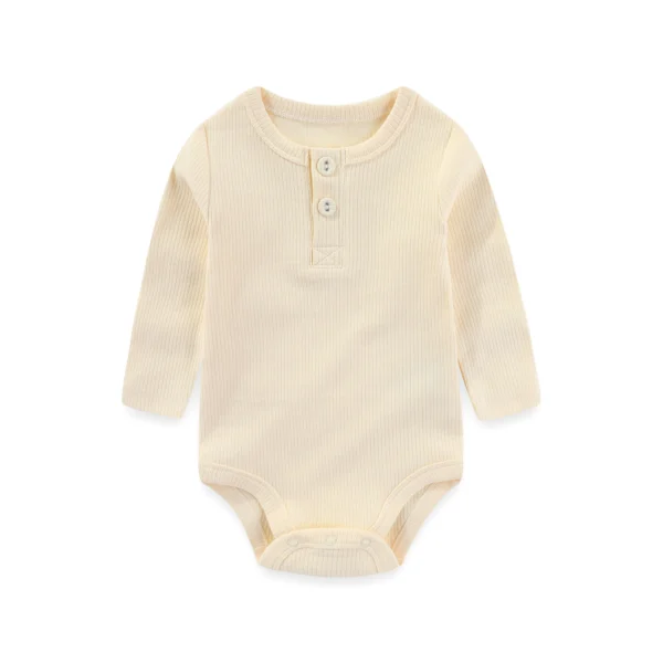 Body bébé beige maille côtelée confort