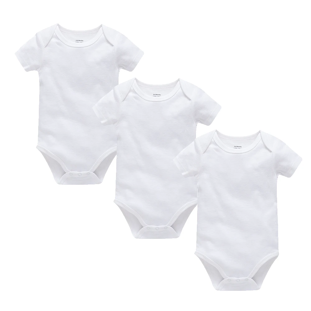 Body bébé blancs lot de 3 manches courtes