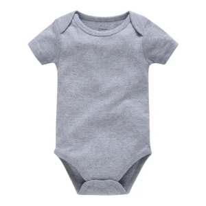 Body bébé gris perle douceur manches courtes