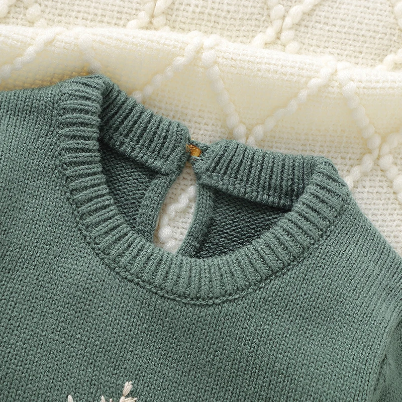 Barboteuse hiver verte pour bébé motif sapin