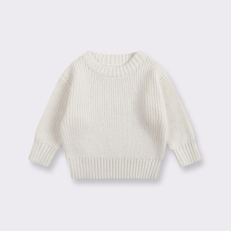 Pull bébé maille blanc crème douceur chaude