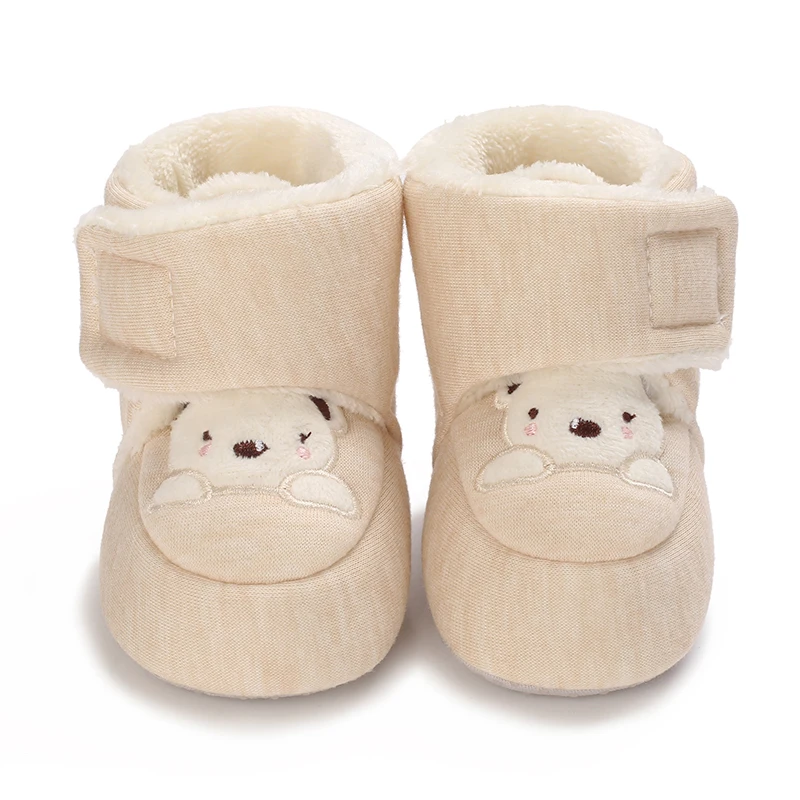 Bottine bébé beige crème chaude et douce hiver