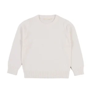Pull bébé écru en coton doux hiver unisexe enfant