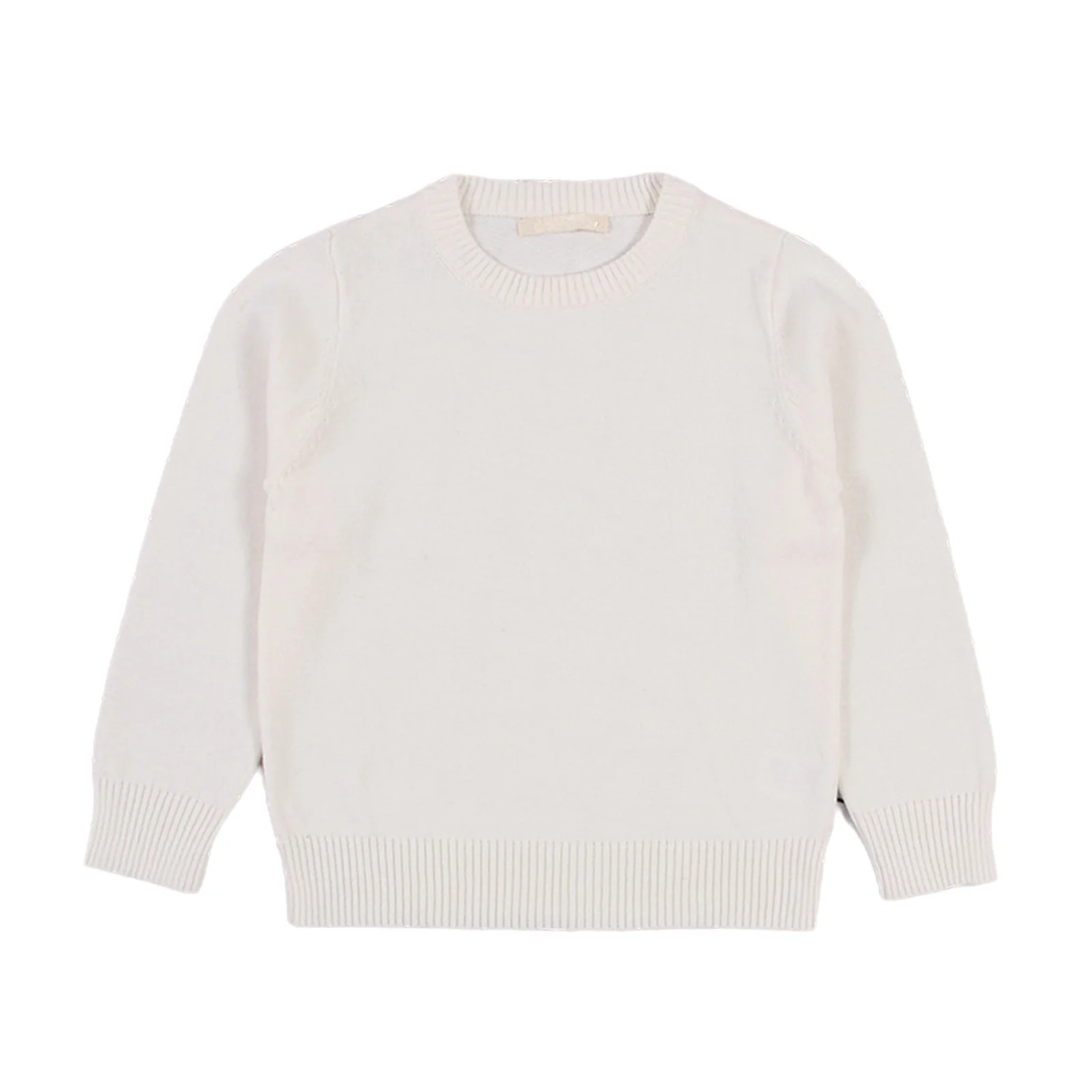 Pull bébé écru en coton doux hiver unisexe enfant
