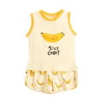 BodyBébé ensemble jaune sans manches bébé été doux