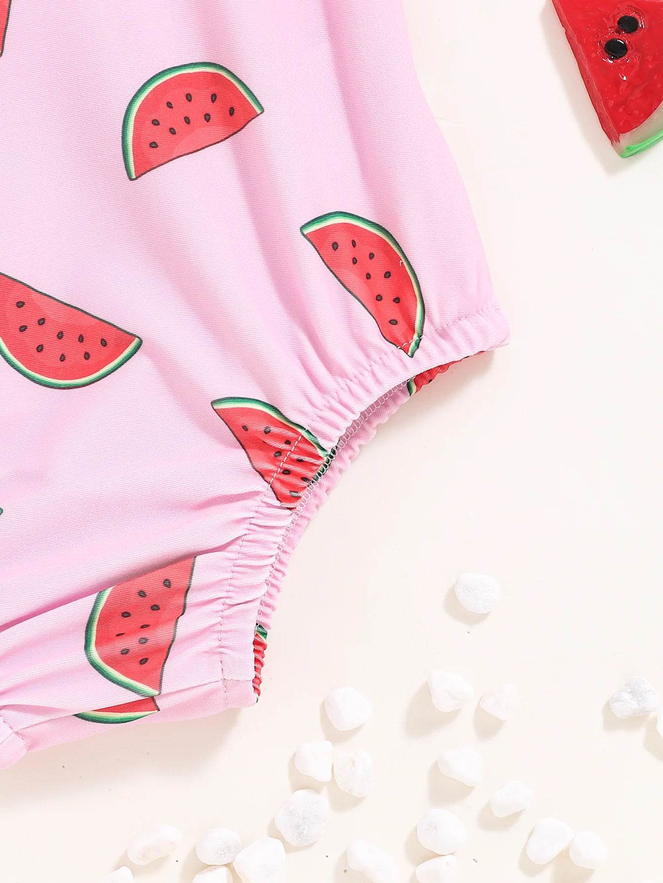 BodyBébé maillot une pièce rose pastèque bébé été
