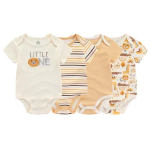 BodyBébé lot 4 écru beige savane manches courtes