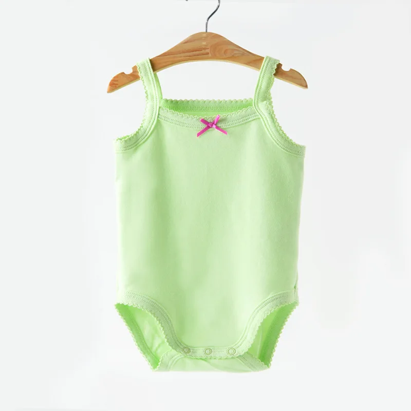 BodyBébé sans manches côtelé vert pastel été doux
