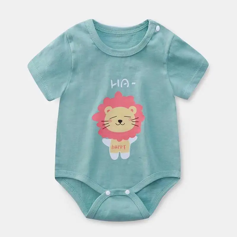 BodyBébé vert d eau lion manches courtes