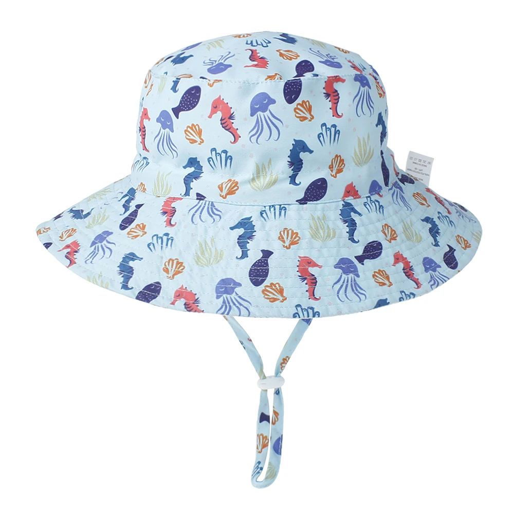 Chapeau bébé anti UV réglable à large bord couvrant