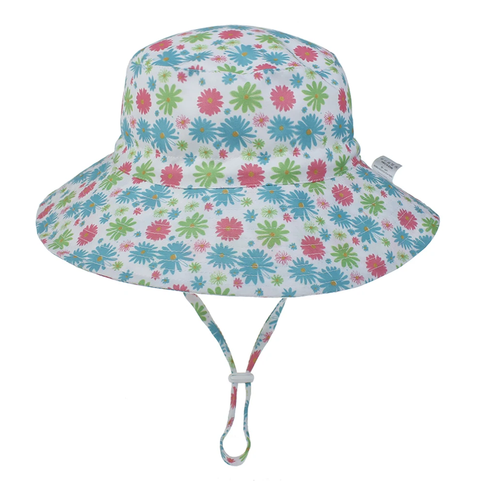 Chapeau bébé anti UV réglable à large bord couvrant