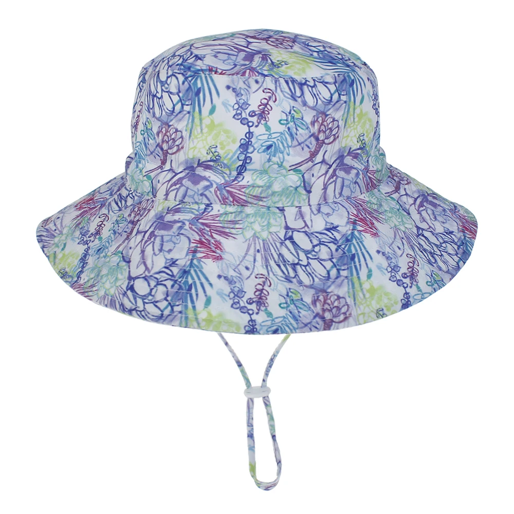 Chapeau bébé anti UV réglable à large bord couvrant