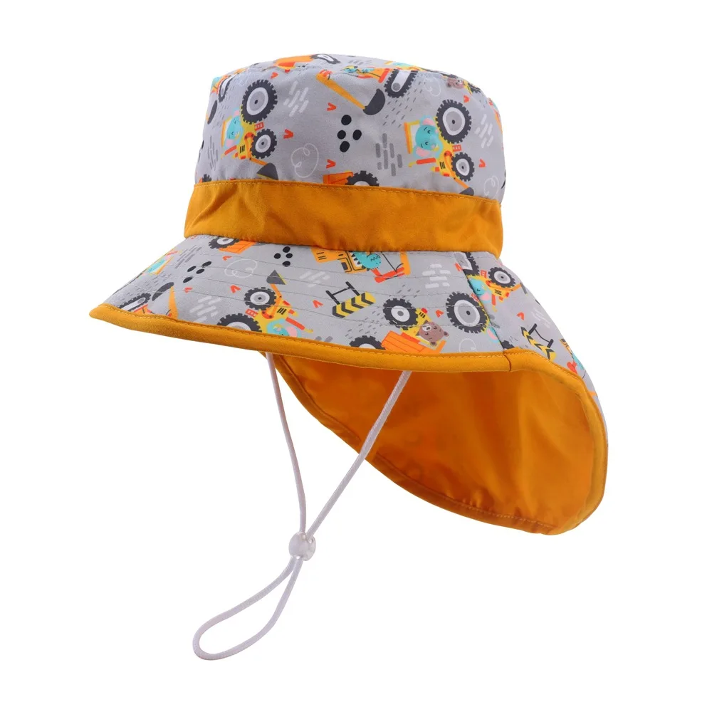 Chapeau bébé large bord anti UV protection nuque