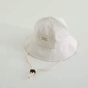 Chapeau bébé panama rayé large bord protection soleil