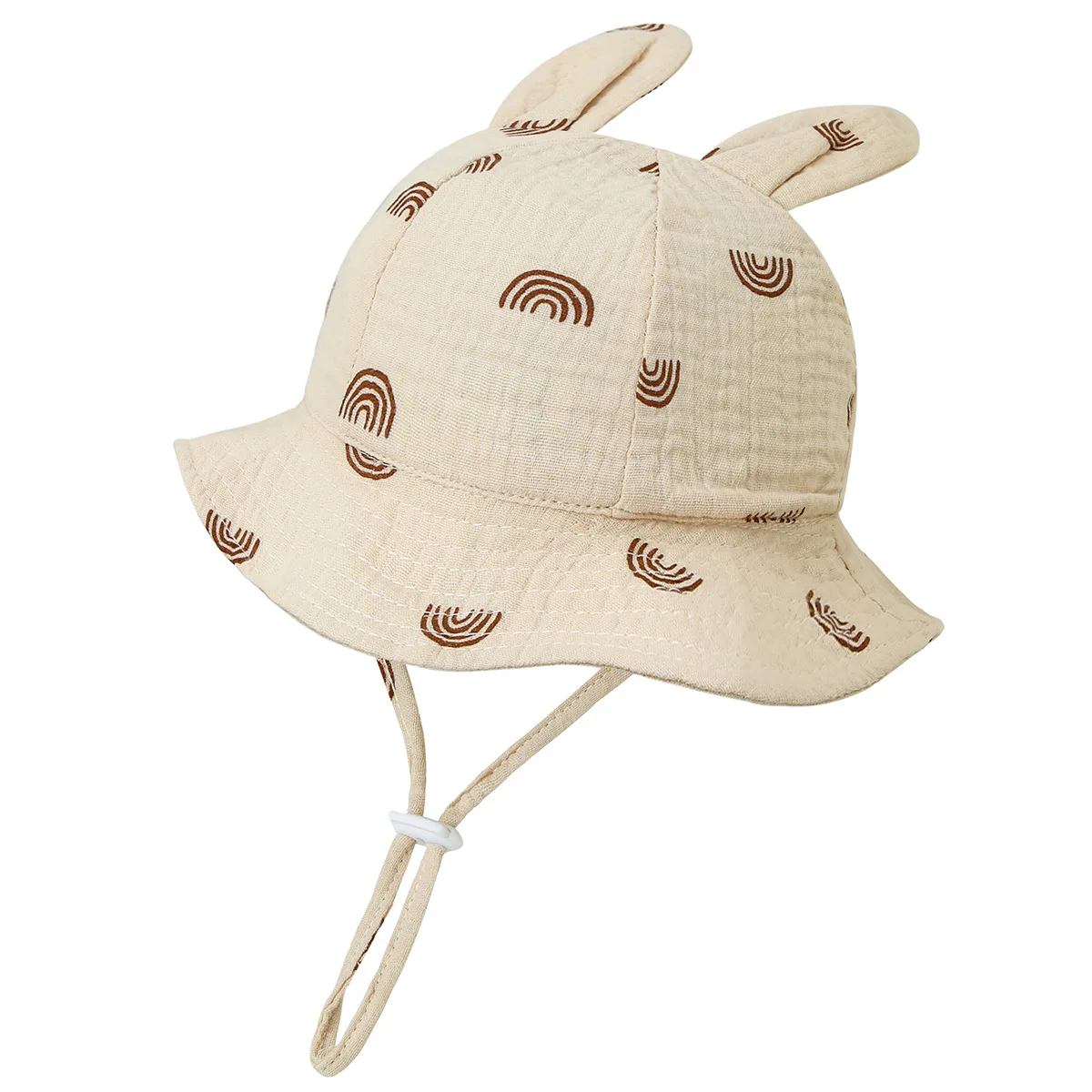 Chapeau bébé anti UV oreilles lapin réglable été