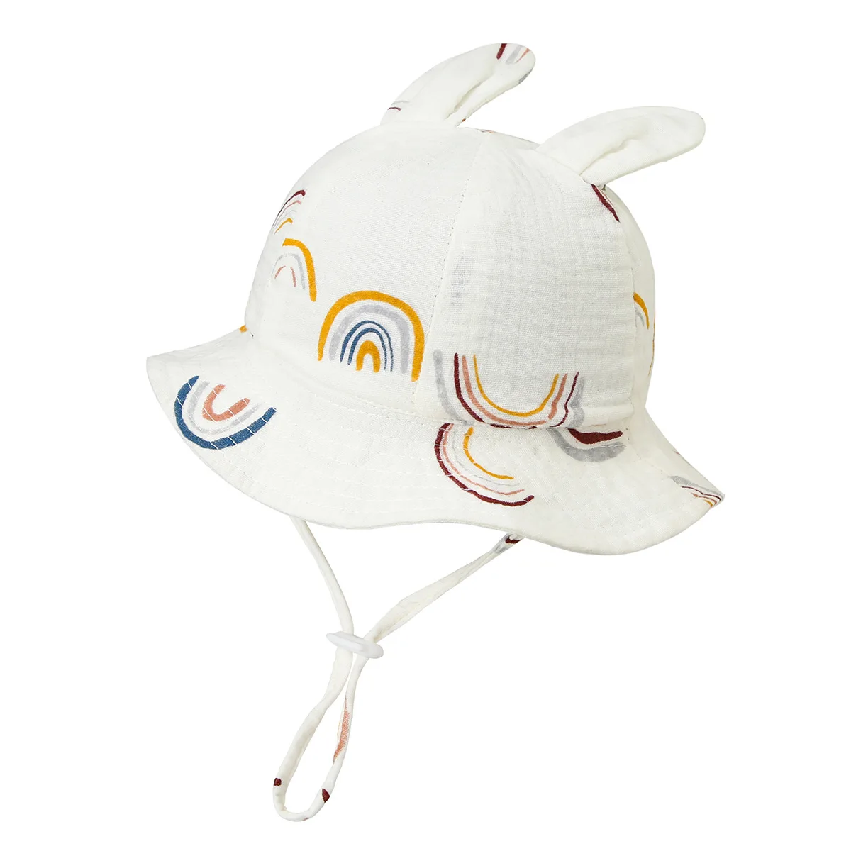 Chapeau bébé anti UV oreilles lapin réglable été