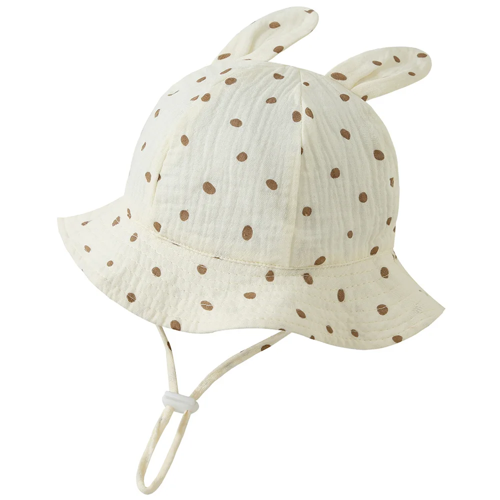 Chapeau bébé anti UV oreilles lapin réglable été
