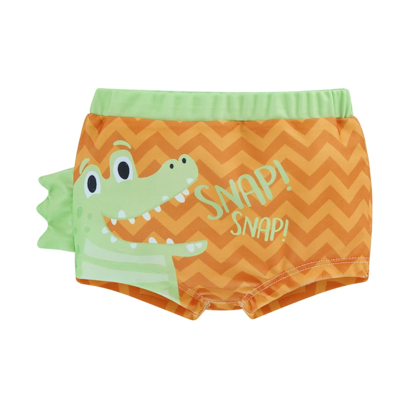 Maillot de bain bébé crocodile extensible orange