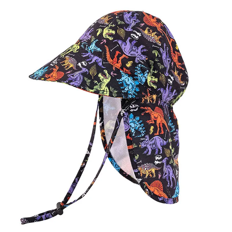 Chapeau bébé anti UV à large bord protège nuque