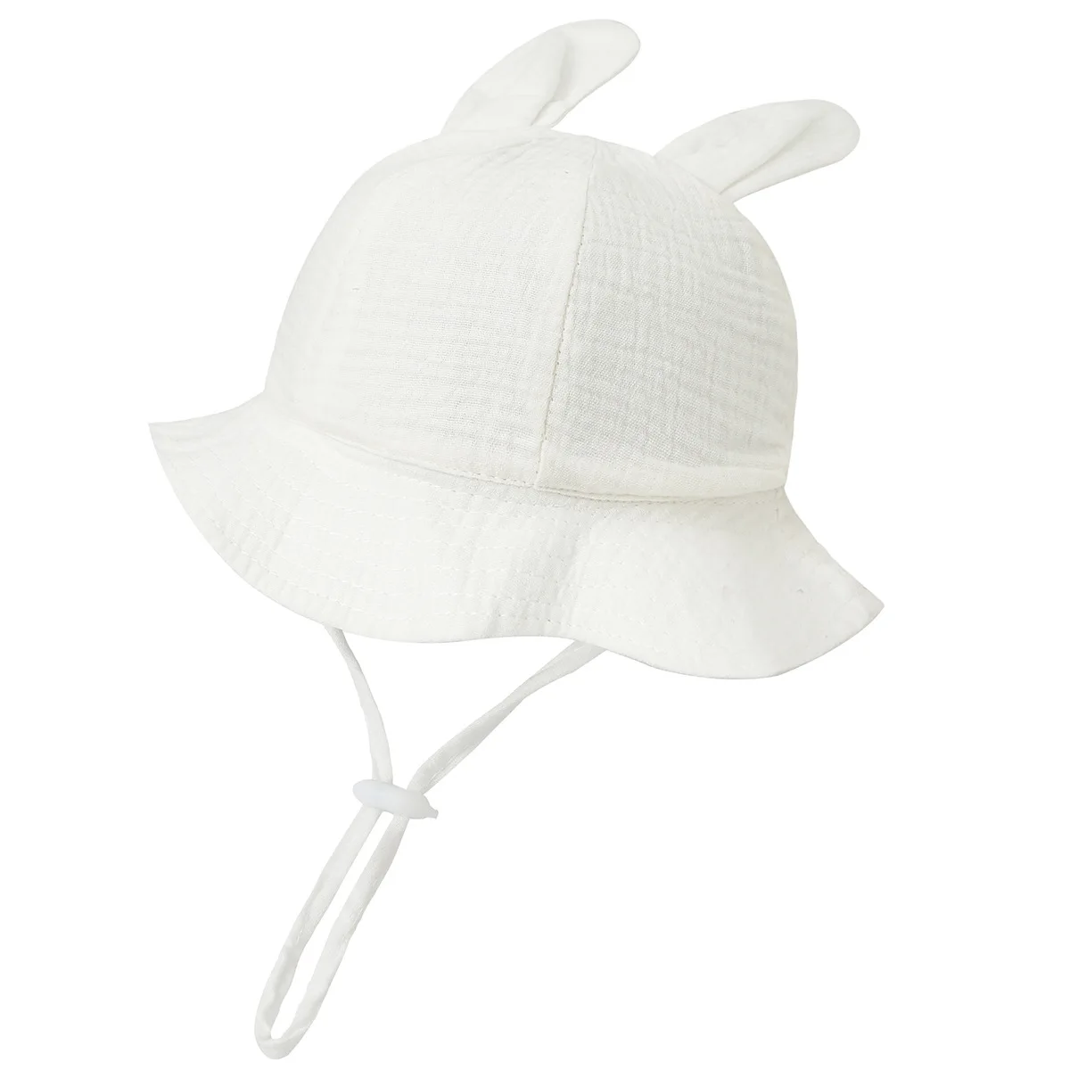 Chapeau bébé anti UV oreilles lapin réglable été