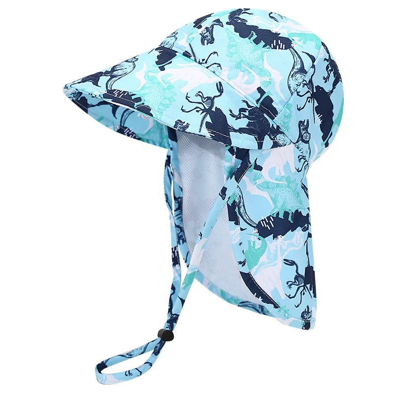 Chapeau bébé anti UV à large bord protège nuque