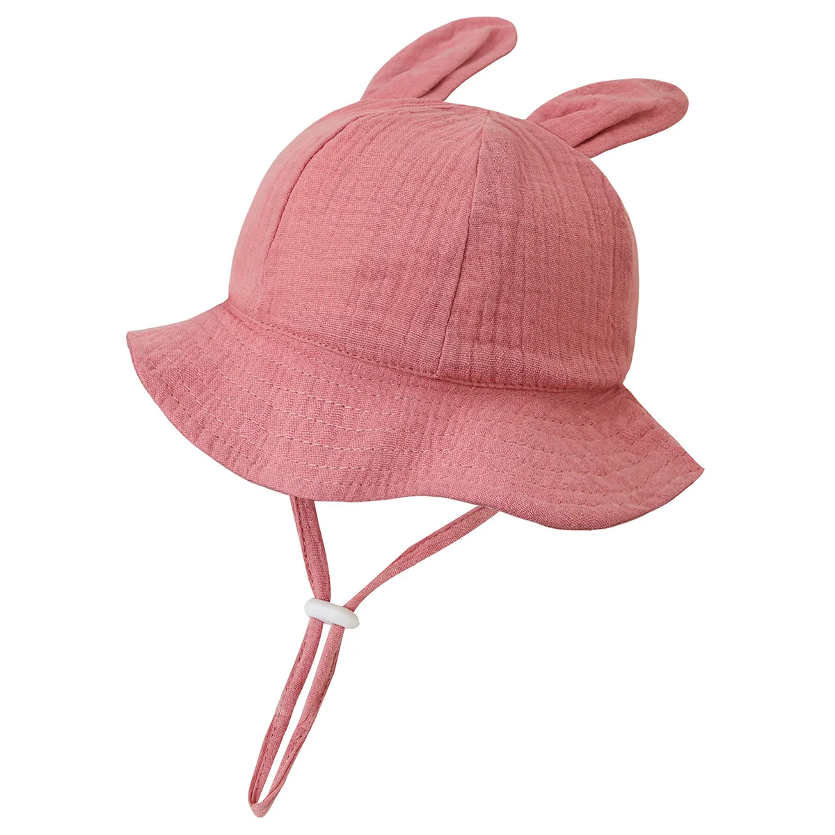Chapeau bébé anti UV oreilles lapin réglable été