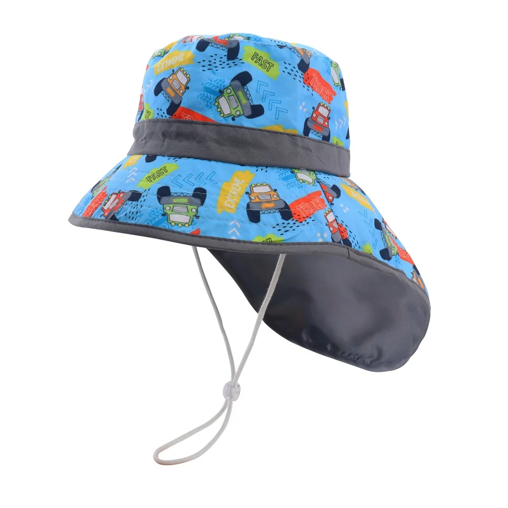 Chapeau bébé large bord anti UV protection nuque