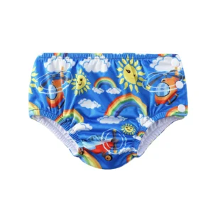 Maillot de bain bébé couche lavable réutilisable imprimée