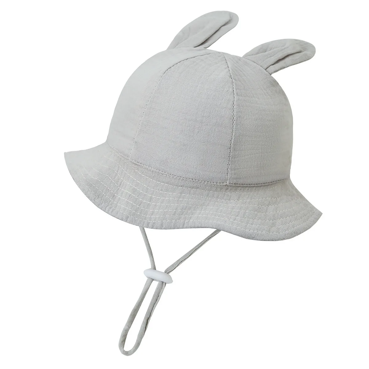 Chapeau bébé anti UV oreilles lapin réglable été