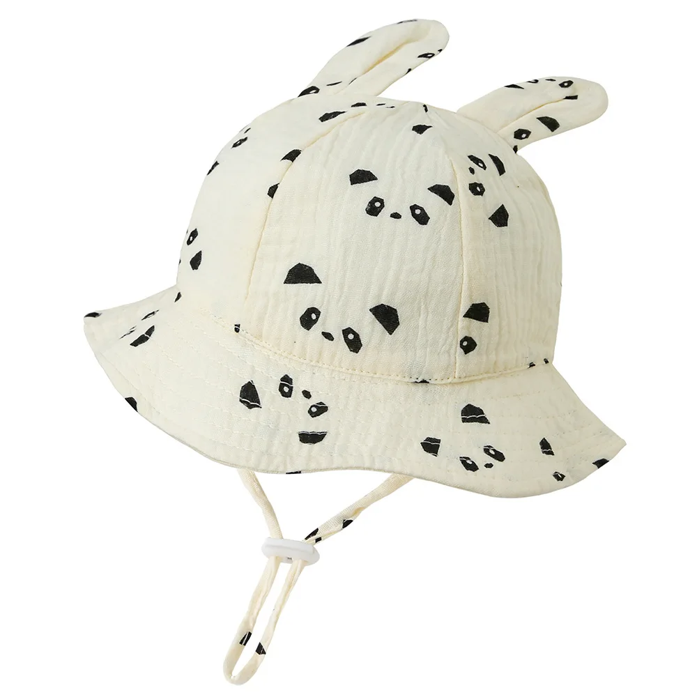 Chapeau bébé anti UV oreilles lapin réglable été