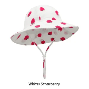 Chapeau bébé soleil mousseline réglable été coton