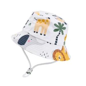 Chapeau bébé anti UV safari réglable à large bord