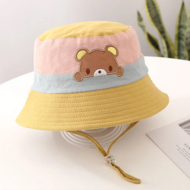 Chapeau bébé ours réglable de soleil pour été