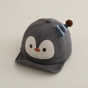 Casquette grise bébé visière canard protection solaire