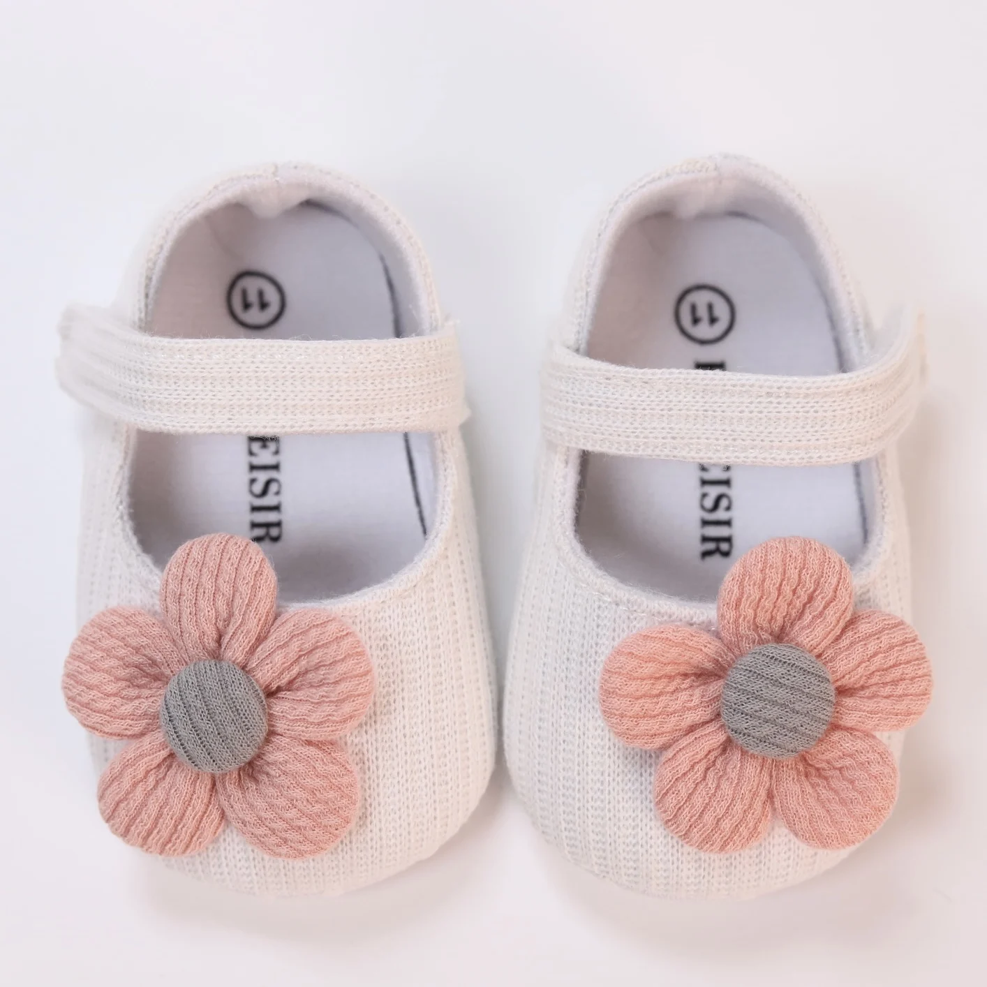 Chaussure bébé fleur souple antidérapante premiers pas