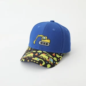 Casquette bleue enfant engin brodé été réglable
